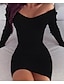 cheap Casual Dresses-Women&#039;s Sweater Dress Sheath Dress Black Pink Wine Pure Color Long Sleeve Winter Fall Autumn Patchwork V Neck Slim Winter Dress Fall Dress 2022 S M L XL XXL 3XL