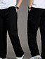 abordables pantalons décontractés-Homme Pantalon Pantalons décontractés Poche Jambe droite Couleur unie Confort Chaud du quotidien Vacances Sortie Mélange de Coton Sportif Mode Noir Jaune Micro-élastique