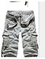 cheap Cargo Shorts-Men&#039;s Cargo Shorts Capri shorts Capri Pants Zipper Multi Pocket Plain Calf-Length Casual Daily 100% Cotton Sports Streetwear Dark Khaki ArmyGreen Inelastic
