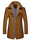 cheap Men&#039;s Jackets &amp; Coats-Men&#039;s Overcoat Peacoat Wool Coat Winter Long Solid Colored Basic Daily Black Wine Camel Brown Navy Blue Gray / Patchwork / Trench Coat
