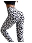 billige Leggings-Dame Strømpebukser Polyester Leopard Sort Hvid Yoga Ankel-længde Yoga &amp; Danse Sko