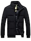 cheap Men&#039;s Downs &amp; Parkas-Men&#039;s Winter Coat Winter Jacket Puffer Jacket Quilted Jacket Pocket Zipper Pocket Going out Casual Daily Hiking Windproof Warm Winter Pure Color Black Red Green Gray Puffer Jacket