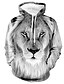 cheap Men&#039;s Pullover Hoodies-Men&#039;s Hoodie Green Camel Rainbow Brown Beige Hooded Tiger Animal Patterned 3D Holiday 3D Print Plus Size Basic Clothing Apparel Hoodies Sweatshirts