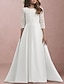 cheap Flower Girl Dresses-A-Line Floor Length Flower Girl Dress First Communion Cute Prom Dress Satin with Pearls Elegant Fit 3-16 Years