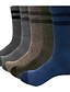 abordables chaussettes pour hommes-Homme 5 paires Chaussettes Chaussettes de compression Chaussettes de Randonnée Mode Confort Coton Bloc de couleur Casual du quotidien Des sports Chaud Automne hiver Plusieurs Couleurs Bleu