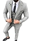 Χαμηλού Κόστους Κοστούμια-μαύρα λευκά ανδρικά κοστούμια χορού σαμπάνιας μονόχρωμα κοστούμια μονόχρωμα 3 τεμάχια κανονική εφαρμογή διπλό στήθος με έξι κουμπιά 2024
