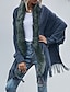 Недорогие Кардиганы-Женское пончо, свитер, джемпер, ребристая вязка, туника, трикотаж с кисточками, чистый цвет, открытый спереди, стильный, повседневный, на каждый день, осень, зима, бежевый, l