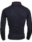 cheap Classic Polo-Men&#039;s Tennis Shirt Polo Shirt golf shirts Collar Shirt Collar Long Sleeve Polka Dot Print Slim Black White Navy Blue Tennis Shirt