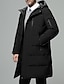 cheap Men&#039;s Downs &amp; Parkas-Men&#039;s Winter Coat Down Jacket Cardigan Long Daily Wear Vacation To-Go Casual / Daily Winter Solid / Plain Color Black Green Gray Puffer Jacket
