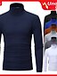 cheap Men&#039;s Casual T-shirts-Men&#039;s T shirt Tee Solid Color Long Sleeve Turtleneck Casual Daily Clothing Clothes Lightweight Casual Classic White Black Blue