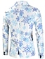 cheap Men&#039;s Print Blazers-Snowflake Fashion Streetwear Business Men&#039;s Coat Work Wear to work Weekend Fall &amp; Winter Turndown Long Sleeve Blue M L XL Cotton Blend Jacket