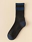 abordables chaussettes pour hommes-Homme 5 paires Chaussettes Chaussettes décontractées Mode Confort Coton Bloc de couleur Rayé Casual du quotidien Chaud Automne hiver Noir Bleu
