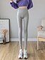 cheap Leggings-Women&#039;s Leggings Thermal Underwear Modal Black White Light Grey High Elasticity Ankle-Length Thermal Warm Solid Colored XL recommends 105-120 pounds L code recommends 80-105 catties 3XL recommends