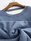 cheap Super Sale-Women&#039;s Plus Size Tops Solid Color Fleece Pullover Sweatshirt Long Sleeve Basic Casual Crew Neck Polyester Home Daily Winter Fall Wine Red Big red