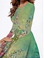 cheap Print Dresses-Women&#039;s Casual Dress Floral Print Crew Neck Midi Dress Daily Long Sleeve Spring Fall
