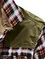 cheap Overshirts-Men&#039;s Shirt Jacket Shacket Overshirt Flannel Jacket Plaid / Check Collar Blue green Red coffee Daily Long Sleeve Clothing Apparel Cotton Retro