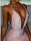 olcso Buliruhák-Női Party ruha Bodycon Szexi ruha Mini ruha Fekete Arcpír rózsaszín Rubin Ujjatlan Tiszta szín Fodrozott Nyár Tavasz Ősz Mély-V Divat Parti Születésnap Esküvői vendég Vékony 2023 S M L XL