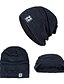 cheap Men&#039;s Hats-Men&#039;s Hat Beanie / Slouchy Beanie Hat Winter Hats Cap Knit Cuffed Outdoor clothing Casual Daily Knitted Fleece Letter Warm Black