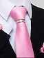 baratos Acessórios Masculinos-gravatas da moda masculina cor sólida prata preto rosa 2024