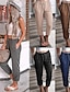 Χαμηλού Κόστους Γυναικεία Joggers-Γυναικεία Πλατύ παντελόνι ανάπαυσης Πολυεστέρας Μονόχρωμο σκούρο καφέ Μαύρο Καθημερινό Μέχρι τον αστράγαλο Καθημερινά