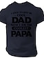 preiswerte Herren -Grafik -T -Shirt-Vatertags-Papa-Shirts mit Buchstaben-Grafikdrucken, schwarz-weiß-marineblaues Grafik-T-Shirt, lässiger Herren-T-Shirt mit Grafik, 100 % Baumwolle, Basic, kurze Ärmel, bequemes T-Shirt, Street-Urlaub,