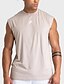 cheap Gym Tank Tops-Men&#039;s Tank Top Vest Top Wifebeater Shirt Graphic Prints Crewneck Sports &amp; Outdoor Athleisure Sleeveless Print Clothing Apparel Fashion Streetwear Workout