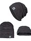 cheap Men&#039;s Hats-Men&#039;s Hat Beanie / Slouchy Beanie Hat Winter Hats Cap Knit Cuffed Outdoor clothing Casual Daily Knitted Fleece Letter Warm Black