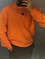 abordables Modèles à Lacets Sweat-Shirts à Capuche-Homme Sweat shirt Sweat manche longue Top Athlétique Athleisure Hiver Coton Chaud Respirable Doux Fonctionnement Le jogging Entraînement Tenue de sport Tenues de Sport Couleur Pleine Noir Orange Rouge