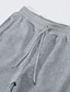 お買い得  スウェットパンツ-男性用 スウェットパンツ ジョガー ズボン ポケット ドローストリング 平織り 履き心地よい ウォーム カジュアル 日常 祝日 スタイリッシュ クラシック ブラック ホワイト マイクロエラスティック