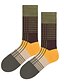 abordables chaussettes pour hommes-Homme 6 paires Chaussettes Guêtres Bloc de couleur Usage quotidien Vacances Fin de semaine Chaud Automne hiver Vert Noir