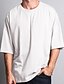 abordables T-shirts décontractés pour hommes-Homme T shirt Tee Chemise surdimensionnée Plein Ras du cou Extérieur sport Manches courtes Vêtement Tenue Mode Vêtement de rue Frais Casual Quotidien