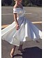 Χαμηλού Κόστους Φορέματα Δεκάτων Πέμπτων Γενεθλίων-Βραδινή τουαλέτα Γραμμή Α Κοκτέιλ Φορέματα Πριγκίπισσα Φόρεμα Κοκτέιλ Πάρτι Κάτω από το γόνατο Αμάνικο Ώμοι Έξω Τούλι με Πιασίματα 2023
