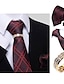 levne Pánské doplňky-pánské módní kravaty kostkované světle žluté tmavě červené modré 2024