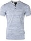 abordables T-shirts décontractés pour hommes-Homme Chemise Henley Shirt Tee Plein Henley Extérieur sport Manche Courte Bouton Vêtement Tenue Mode Vêtement de rue Casual Quotidien