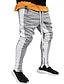 cheap Sweatpants-Men&#039;s Sweatpants Tapered pants Trousers Drawstring Elastic Waist Zipper Pocket Color Block Comfort Casual Daily Holiday Sports Stylish Black / White White &amp; Blue Micro-elastic
