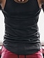 abordables Débardeurs de gym-Homme Débardeur Maillot de Corps T-shirt sans manches Plein Col en U sport Intérieur Sans Manches Vêtement Tenue Casual Confort
