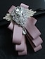 Недорогие Мужские аксессуары-мужской базовый галстук-бабочка в стиле колор-блок черный, розовый, винный 2024