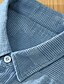 abordables chemises décontractées pour hommes-Homme Surchemise Plaid Col rabattu Noir Bleu clair Extérieur Plein Air manche longue Bouton bas Vêtement Tenue Coton Casual Confortable