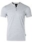 abordables T-shirts décontractés pour hommes-Homme Chemise Henley Shirt Tee Plein Henley Extérieur sport Manche Courte Bouton Vêtement Tenue Mode Vêtement de rue Casual Quotidien