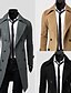 baratos Trench coat masculino-Homens Casaco de inverno Peacoat O negócio Casual Inverno Poliéster Térmico / Quente Jaqueta Corta-Vento agasalhos Roupa Negócio Clássico