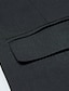 abordables Trajes-Trajes de novio negros color liso 2 piezas standard fit cruzada dos botones 2023