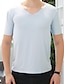 cheap Men&#039;s Casual T-shirts-Men&#039;s T shirt Tee Solid / Plain Color V Neck Casual Daily Short Sleeve Clothing Apparel Seamless Basic Casual Soft