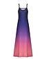 voordelige Jurken met print-dames ombre rugloze onderjurk spaghetti band casual jurk lange jurk maxi jurk roze blauw paars mouwloos zomer herfst lente mode dagelijks 2023 s m l xl xxl 3xl 4xl 5xl