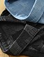 abordables chemises décontractées pour hommes-Homme Surchemise Plaid Col rabattu Noir Bleu clair Extérieur Plein Air manche longue Bouton bas Vêtement Tenue Coton Casual Confortable