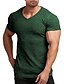 abordables T-shirts décontractés pour hommes-t-shirt musculaire pour hommes t-shirt de musculation stretch à manches courtes et col en v