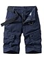 cheap Cargo Shorts-Men&#039;s Cargo Shorts Shorts Hiking Shorts 6 Pocket Plain Comfort Breathable Knee Length Casual Daily Streetwear 100% Cotton Sports Fashion Black Blue Micro-elastic