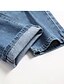 abordables pantalons décontractés-Homme Pantalon Jeans Poche Déchiré Plein Vestimentaire Extérieur du quotidien Vacances Mélange de Coton basique Mode Bleu Micro-élastique