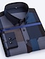 Χαμηλού Κόστους Ανδρικά πουκάμισα με κουμπιά-Ανδρικά Επίσημο Πουκάμισο Πουκάμισο με κουμπιά Πουκάμισο με γιακά Κρασί Μαύρο / Γκρι Μαύρο Μακρυμάνικο Σκέτο Τετράγωνη Λαιμόκοψη Όλες οι εποχές Γάμου Δουλειά Ρούχα