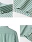 abordables Chemises habillées pour hommes-Homme Chemise Chemise boutonnée Chemise à col Chemise Oxford Rayé Col Carré Blanc&amp;Bleu Jaune bleu marine Vert Arc-en-ciel Extérieur Travail manche longue Bouton bas Vêtement Tenue Mode Casual