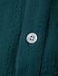 halpa miesten napillinen paita-Miesten Paita Popover paita Button Up paita Rento paita Kesä paita Musta Laivaston sininen Oranssi khaki Armeijan vihreä Lyhythihainen Tavallinen Sänkyjen avaus Katu Havaijilainen nappi Vaatetus